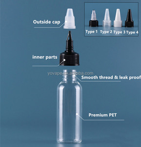 Pha Chế Bóp 30Ml 60Ml 100Ml 120Ml 180Ml 250Ml 4Oz 6Oz Mực Xăm Mực Nước Sốt Tương Cà Chai Nhựa PET Trong Suốt Nắp Xoắn - Product Image 2