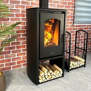 Lastra di Acciaio. Stufa a Legna Moderna Senza Fumo per Interni, Caminetto Indipendente per Riscaldamento Domestico - Product Image 3