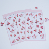 Fabricant de feuilles d'autocollants pour planificateur mignon personnalisé, feuilles d'autocollants kawaii découpées à la forme, feuilles d'autocollants en feuille d'or pour journaux et planificateurs