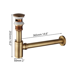 Jieni thiết kế hiện đại tường cống xuống ống G1 1/4 chai bẫy rửa lưu vực Siphon cho khách sạn phòng tắm - Product Image 4
