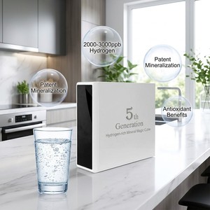 Générateur d'eau hydrogénée AIHUAPU <span class=keywords><strong>5ème</strong></span> génération Cube SPE PEM Électrolyse 2000-3000 PPB H2 Purificateur d'eau riche en H2 pour la maison RO UF Purification rapide en 3 secondes - Product Image 4
