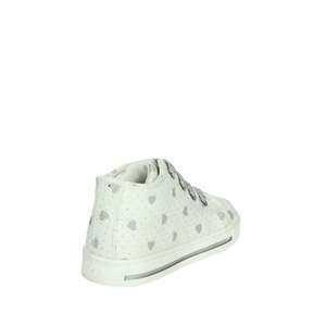 Sneakers da Bambina Falcotto Bianche con Stampa Cuore Argento, Scarpe in Tela - Product Image 3