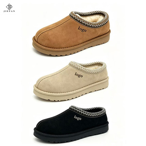 Pantoufles d'intérieur <span class=keywords><strong>en</strong></span> suè<span class=keywords><strong>de</strong></span> véritable et peau <span class=keywords><strong>de</strong></span> <span class=keywords><strong>mouton</strong></span> doublées <span class=keywords><strong>de</strong></span> laine avec garniture tressée pour femmes et hommes, personnalisables avec logo, vente <span class=keywords><strong>en</strong></span> gros OEM - Product Image 3