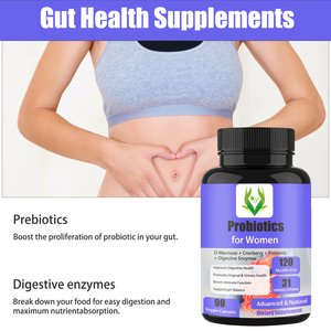 Probióticos OEM para mujeres en cápsulas vegetales que mejoran la salud digestiva, promueven la salud vaginal y urinaria, y fortalecen el sistema inmunológico. - Product Image 6