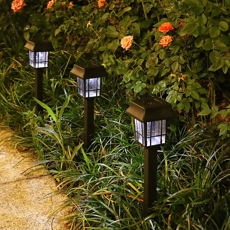 Best Quality Classic Black Solar Lights Walkway Outdoor Yard Rainproof Led Solar Landscape Path Light