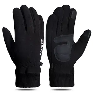 Оптовая Продажа с фабрики, зимние уличные ветрозащитные теплые перчатки для езды на велосипеде с полным пальцем с сенсорным экраном для мужчин и женщин