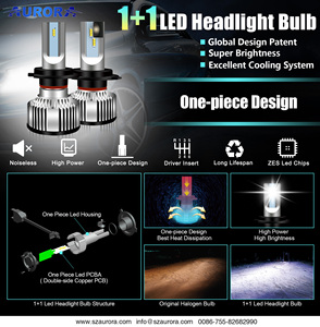 AURORA Super Bright 9005 9006 LED H7 Ampoule de phare LED Auto High Low H11 Phare LED de voiture - Product Image 5