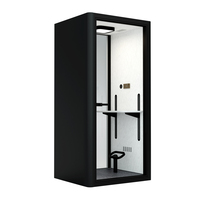 Cabine téléphonique acoustique moderne pour bureau, espace de travail privé, boîte de réunion avec système d'éclairage