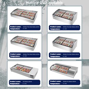 Congélateur à 8 comptoirs Réfrigérateur vitrine Congélateur commercial Réfrigérateur comptoir BBQ Présentoir à viande - Product Image 2