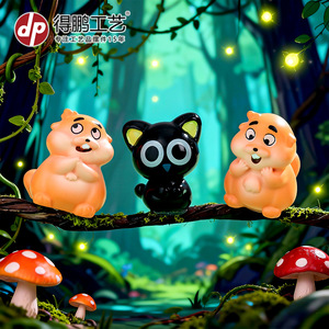 Dp <b>Miniature</b> Cartoon Animal Resin Figurine Decor Home Desktop Creative Ornament - Product Image 4