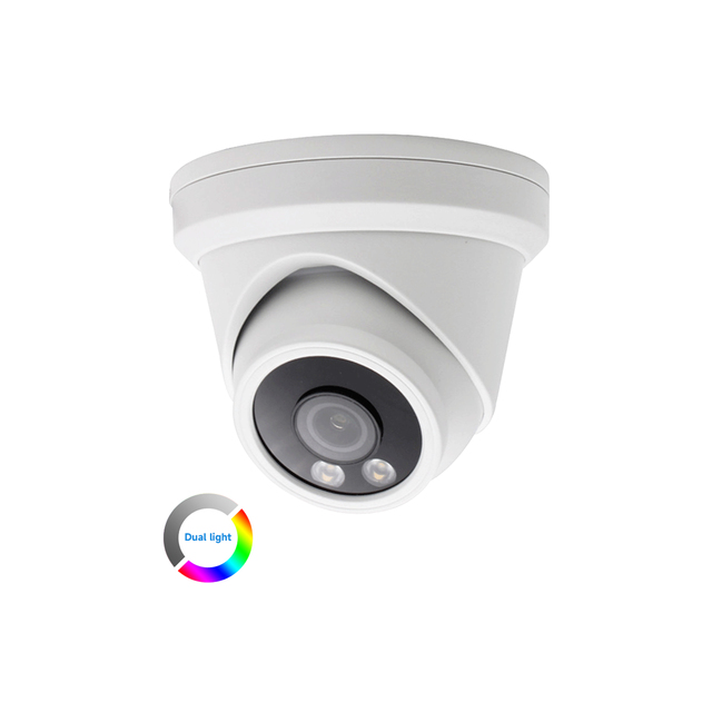 4K 8MP Turret Security PoE IP Camera Outdoor, AI Human/Vehicle Detection, Smart Color Night Vision, 2.8mm, Built-in Mic, NDAA