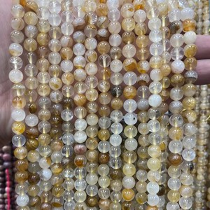 Perles de pierres précieuses rondes en vrac à bas prix 6/8/10 mm, Epidote, Quartz <span class=keywords><strong>Jaune</strong></span> Feu, Cordierite, Perles de puissance curative pour la fabrication de bijoux - Product Image 4