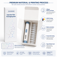 Boîtes d'emballage personnalisées écologiques pour stylos à injection, fermeture magnétique, matériaux recyclés, insert séparateur en carton ivoire, jetables