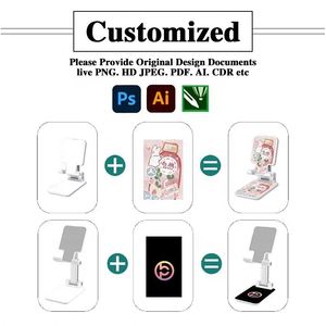 Support de bureau/téléphone/tablette pliable anti-vibration avec logo personnalisé, cadeau promotionnel, support de téléphone portable réglable sur mesure - Product Image 2