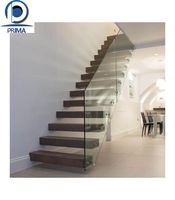 Garde-corps moderne en acier inoxydable avec colonne montante ouverte pour escalier rond incurvé Escalier flottant Escalier blanc de luxe pour maison/villa