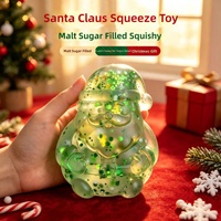 Jouet anti-stress en caoutchouc à récupération lente en forme de bonbon malté de Noël pour adultes - Emballage en boîte à thème Père Noël