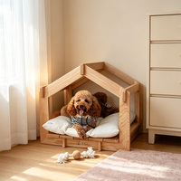 Maison de luxe pour chien d'intérieur, maison pour animaux de compagnie en bois massif, lit pour chien de style scandinave, maison pour chat en bois, mobilier moderne pour animaux de compagnie