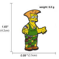 24 styles en stock, directement de l'usine, badges amusants de la série animée The Simpsons, badges en métal alliage, badges en émail Simpsons