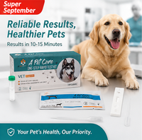 Kit de test rapide combiné Canine Parvovirus/Giardia CPV/GIA pour hôpitaux vétérinaires et vétérinaires spécialisés en parvovirus et virus de la maladie de Carré chez le chien