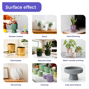 Vasi in Ceramica Dipinti a Mano OEM all'Ingrosso, Vasi Cilindrici per Fiori e Piante Succulente da Interno - Product Image 5