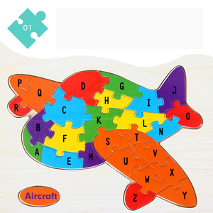 Enfants éducatifs dessin animé Animal lettre numérique Puzzle jeux Montessori Cognition jouets pour enfants garçons filles - Product Image 4