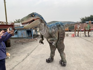 <span class=keywords><strong>Disfraz</strong></span> de Dinosaurio Raptor Realista Hecho a Mano para Adultos, con Patas Ocultas, para Eventos y Fiestas - Product Image 5