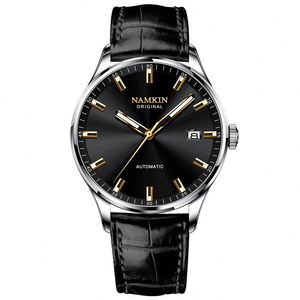 Montre Homme Personnalisée 8885 Style Simple et Tendance, en Acier Inoxydable, Mouvement Mécanique, Bracelet en Ruban, Résine, Céramique, Acrylique, Aiguilles - Product Image 5