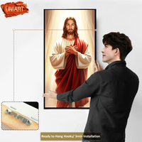 Cristal moderne porcelaine christianisme toile peinture Art affiche brillant Religion affiche jésus toile impression mur Art salon