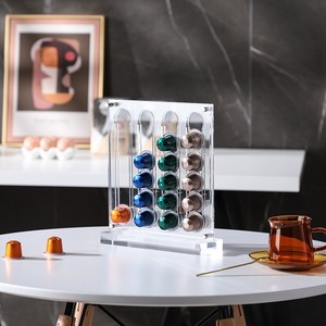 Support à capsules de café en acrylique 5 x 5 pouces, couvercle, boîte de rangement pour capsules <span class=keywords><strong>Nespresso</strong></span>, K Cup, boîte de rangement pour sachets de thé, bonbons, présentoirs pour restaurant - Product Image 4