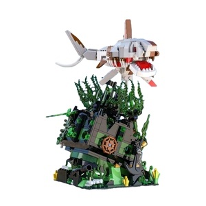 66160 Tiburón <span class=keywords><strong>Muerte</strong></span>, Tema Animal <span class=keywords><strong>y</strong></span> Natural, 1014 Piezas, Bloques de Construcción Educativos DIY, Modelo de Plástico ABS, Juguete de Regalo para Niños - Product Image 1