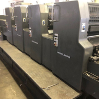Imprimante Offset Heidelberg SM74 SM52 d'Occasion Allemande, Quadricolore, avec Modules MOV MOZ pour Impression et Emballage de Boîtes en Carton