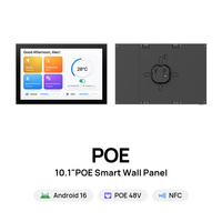 Monitor de Pantalla Táctil Android de 10.1 Pulgadas Full HD con Montaje en Pared, PoE, RS485, RJ12, Estándar UK, US, EU, Android 16 GMS