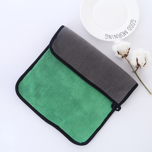 Fabbrica a buon mercato logo personalizzato abrasivo naturale velluto corallo panno <span class=keywords><strong>per</strong></span> la pulizia 30*30 cm 400 Gsm auto casa <span class=keywords><strong>moto</strong></span> lavaggio cura asciugamano - Product Image 5