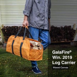 Sac de transport pliable en toile imperméable robuste de 40 kg pour bûches, grande capacité, pour le stockage du bois de chauffage - Vente en gros - Product Image 5