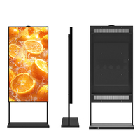 Écran 65 pouces Premium 4K UHD haute luminosité, lisible en plein soleil, faible bruit 25 dB, cadre ultra-fin, pour vitrines, animations intégrées