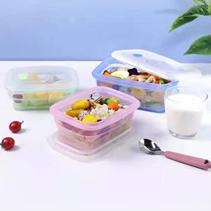 Boîte à lunch pliable en silicone de 1200 ml pour micro-ondes, avec couvercle de conservation alimentaire, vente en gros - Product Image 6