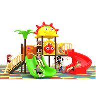 Installations du parc d'attractions Maison de jeu Toboggans en plastique pour jardin d'enfants Jeux pour enfants Aire de jeux extérieure commerciale