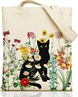 Tas Tote Kanvas Black Cat 280-320 Gsm 12 oz 16oz, Tas Katun Duck 18oz 24 oz Bordir Custom dengan Saku Resleting