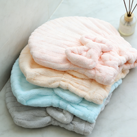Chapeau de séchage capillaire réutilisable en polaire corail antidérapant pour femme, épaissi, séchage rapide, serviette absorbante, bandeau à nœud, pour la maison et l'hôtel