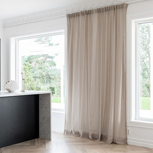 Rideaux en tulle à texture coton-lin, design élégant, personnalisables, ignifuges, en polyester PVC, sur mesure - Product Image 2