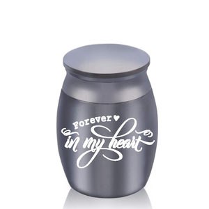 Urnes funéraires en acier inoxydable pour animaux de compagnie ou cendres humaines Réservoir de stockage de cheveux Urne funéraire pour chat et chien-Forever In My Heart - Product Image 5