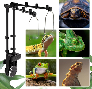 Support de lampe double pour reptiles REPTI <span class=keywords><strong>ZOO</strong></span>, écologique, durable, réglable en hauteur, avec deux supports flexibles pour lampe chauffante suspendue - Product Image 6