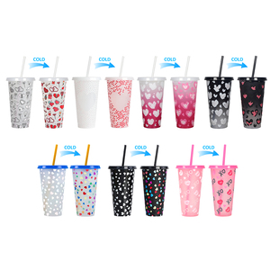 Vasos magicos de plastico con <span class=keywords><strong>popote</strong></span> cambio de couleur pour température copas de plastico - Product Image 5