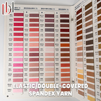 Fil fantaisie rouge 210D 280D 100% Spandex teint, élastique, double couche, pour l'industrie du tissage de vêtements
