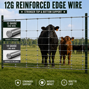 High Strength Galvanized Hinge Joint Field Fence Cattle Fence for Agricultural Farm Use - Product Image 2