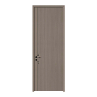Porte intérieure en bois pré-montée en MDF et PVC, design personnalisé, porte de salle de bain en PVC et bois pour la maison