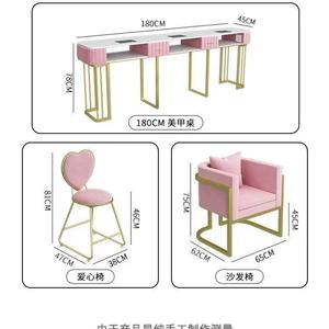 Silla de Salón de Belleza de Alta Calidad a Precio Económico al por Mayor, Silla de Salón Rosa, Taburete de Salón de Belleza, Mostrador para Salón de Uñas - Product Image 6