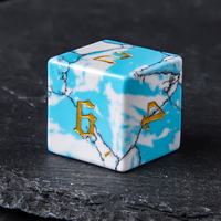1 pièce de dés de jeu de rôle DND en lapis-lazuli bleu naturel, faits à la main, polyédriques, en cristal, écologiques, taille standard, pour jeux de société Dungeons & Dragons