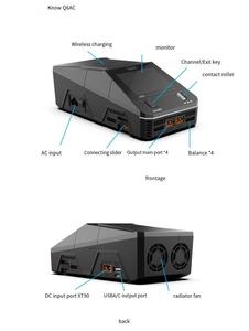 Cargador ToolkitRC Q6AC AC 400W/DC 1000W con 4 Salidas, Salida USB Integrada de 65W, Cargador Inalámbrico de 15W para Baterías LiPo NiMH PB de Coches RC - Product Image 5