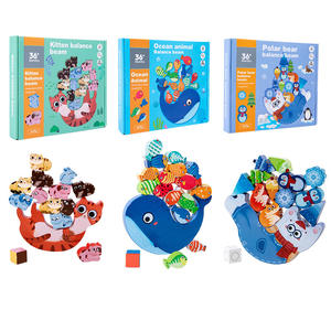 Jouets en bois pour enfants, blocs de construction animaux à équilibre élevé, puzzle, jeux de table pour garçons et filles - Product Image 3
